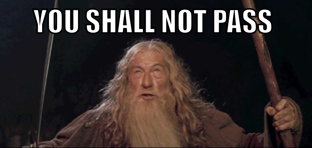 gandalf shall not pass